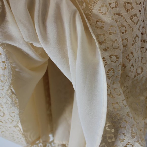 J CREW Pale Peach Lace Dress Lined Pockets Size 2 - Picture 3 of 8